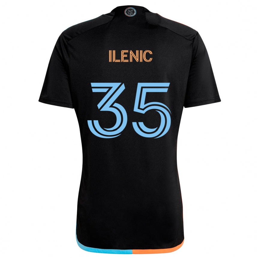 Niño Fútbol Camiseta Mitja Ilenic #35 Negro Naranja Azul 2ª Equipación 2024/25 México