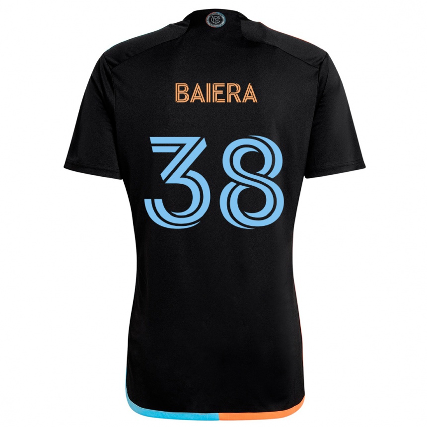 Niño Fútbol Camiseta Drew Baiera #38 Negro Naranja Azul 2ª Equipación 2024/25 México