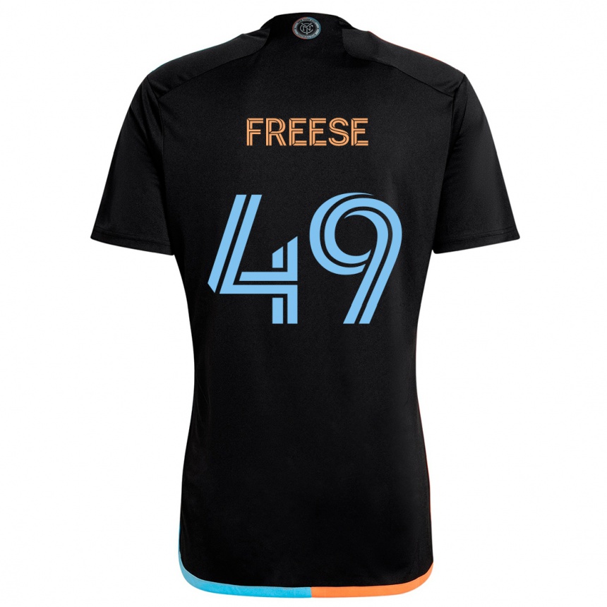 Niño Fútbol Camiseta Matt Freese #49 Negro Naranja Azul 2ª Equipación 2024/25 México