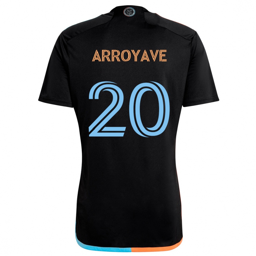 Niño Fútbol Camiseta Jacob Arroyave #20 Negro Naranja Azul 2ª Equipación 2024/25 México