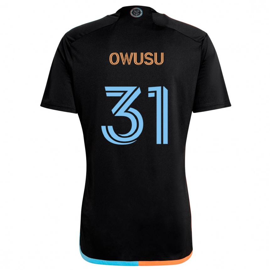 Niño Fútbol Camiseta Samuel Owusu #31 Negro Naranja Azul 2ª Equipación 2024/25 México