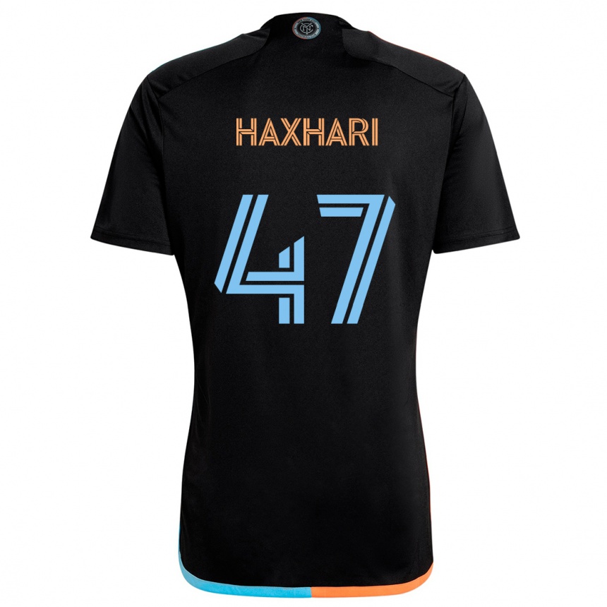 Niño Fútbol Camiseta Klevis Haxhari #47 Negro Naranja Azul 2ª Equipación 2024/25 México