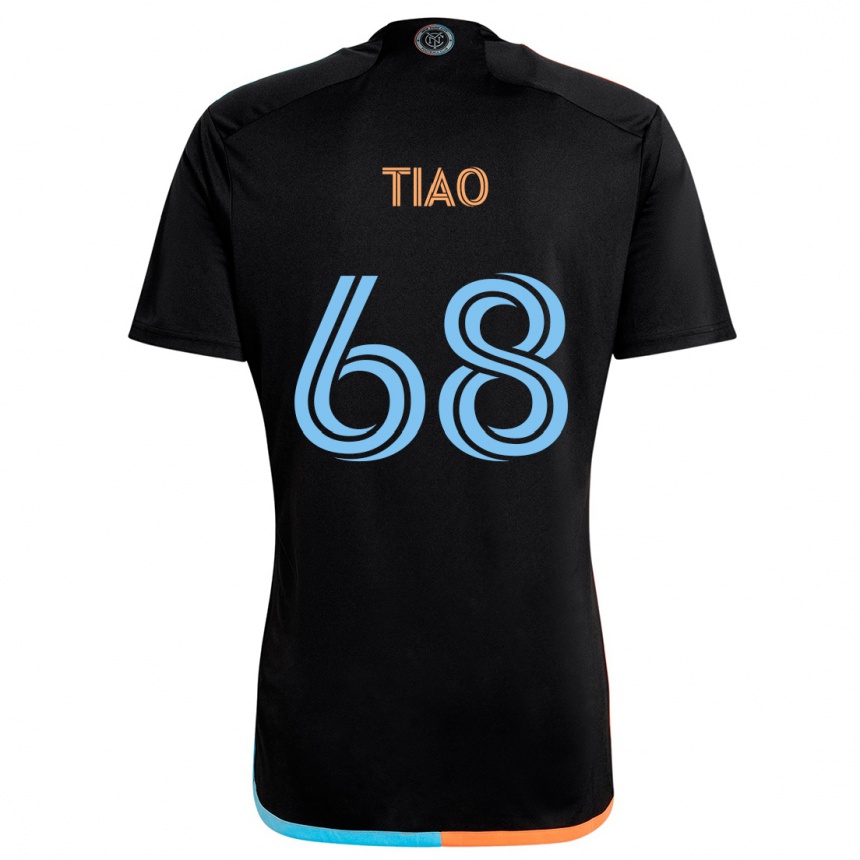 Niño Fútbol Camiseta Christopher Tiao #68 Negro Naranja Azul 2ª Equipación 2024/25 México