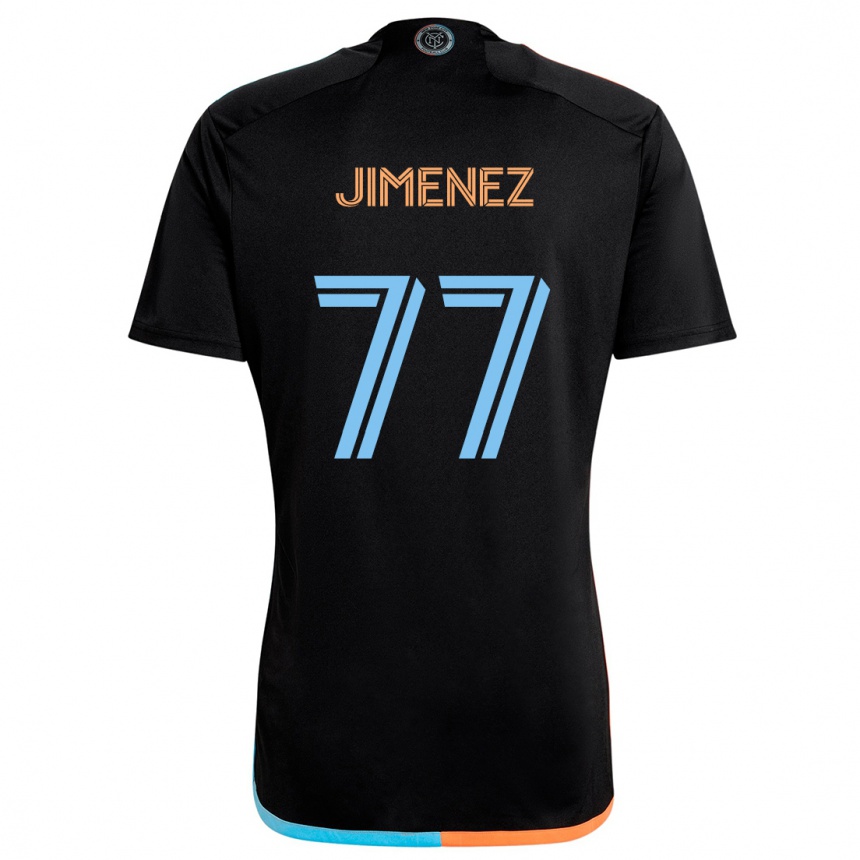 Niño Fútbol Camiseta Jonathan Jiménez #77 Negro Naranja Azul 2ª Equipación 2024/25 México