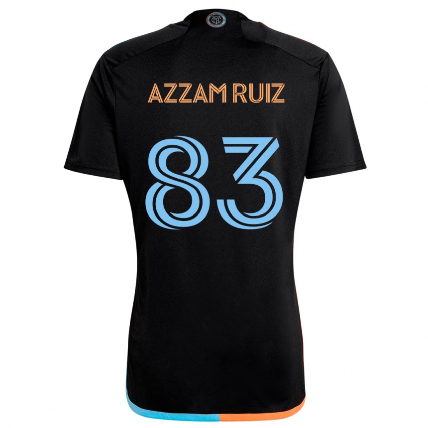 Niño Fútbol Camiseta Camil Azzam Ruiz #83 Negro Naranja Azul 2ª Equipación 2024/25 México