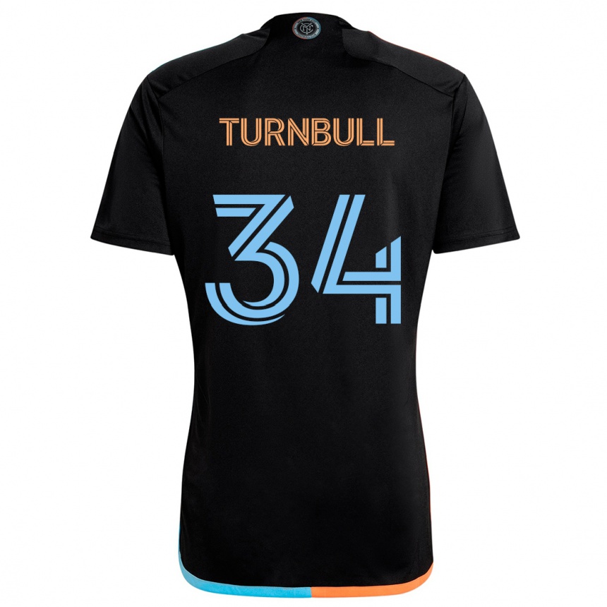 Niño Fútbol Camiseta Stephen Turnbull #34 Negro Naranja Azul 2ª Equipación 2024/25 México