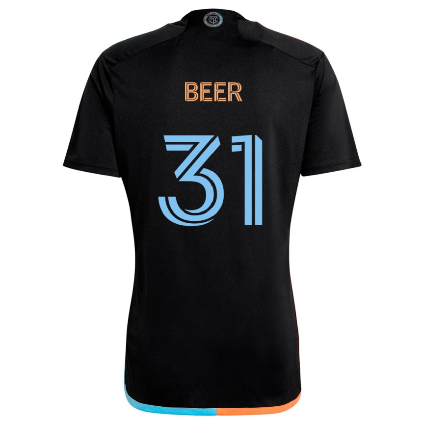 Niño Fútbol Camiseta Jack Beer #31 Negro Naranja Azul 2ª Equipación 2024/25 México