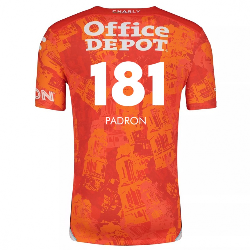 Niño Fútbol Camiseta Romeo Padrón #181 Naranja Blanco 2ª Equipación 2024/25 México