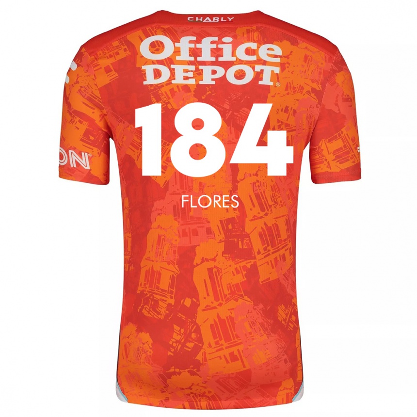 Niño Fútbol Camiseta Jason Flores #184 Naranja Blanco 2ª Equipación 2024/25 México