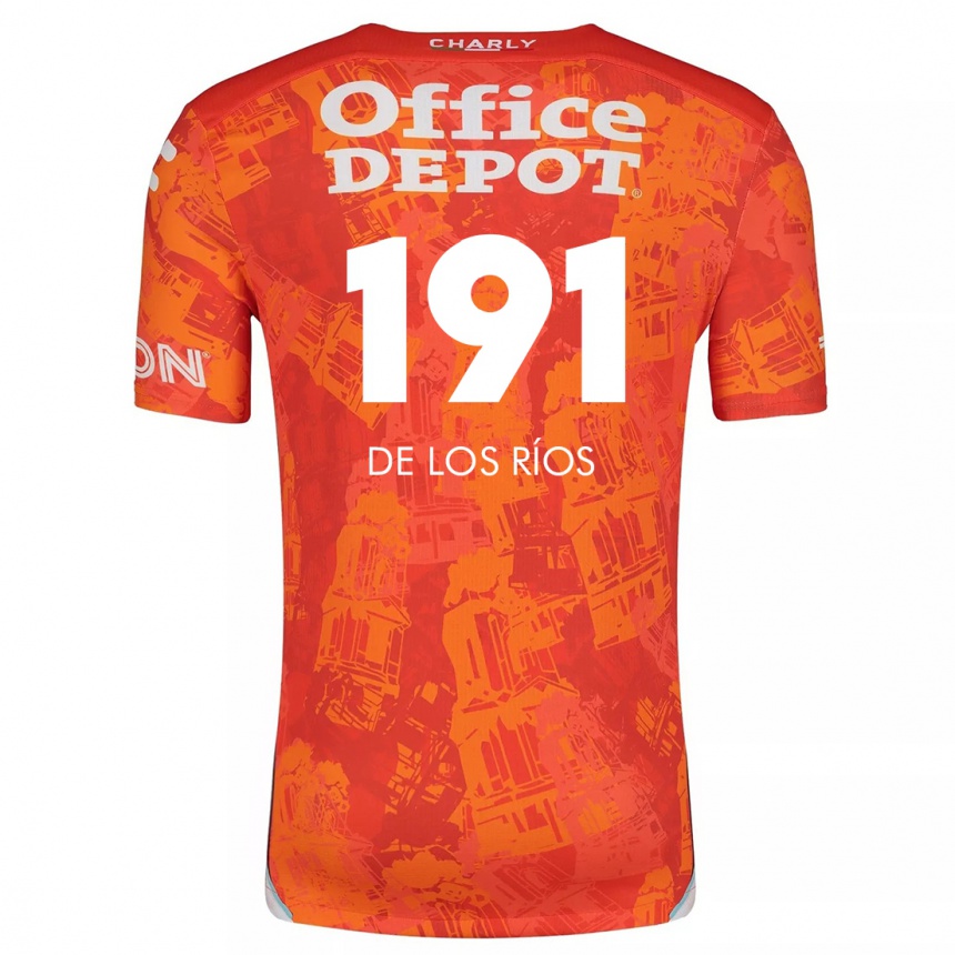 Niño Fútbol Camiseta Sergio De Los Ríos #191 Naranja Blanco 2ª Equipación 2024/25 México