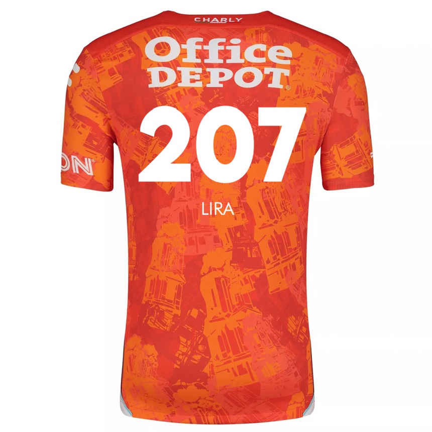 Niño Fútbol Camiseta Almir Lira #207 Naranja Blanco 2ª Equipación 2024/25 México