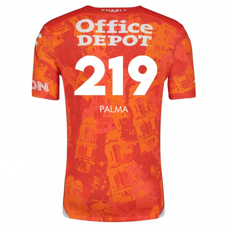 Niño Fútbol Camiseta Pablo Palma #219 Naranja Blanco 2ª Equipación 2024/25 México