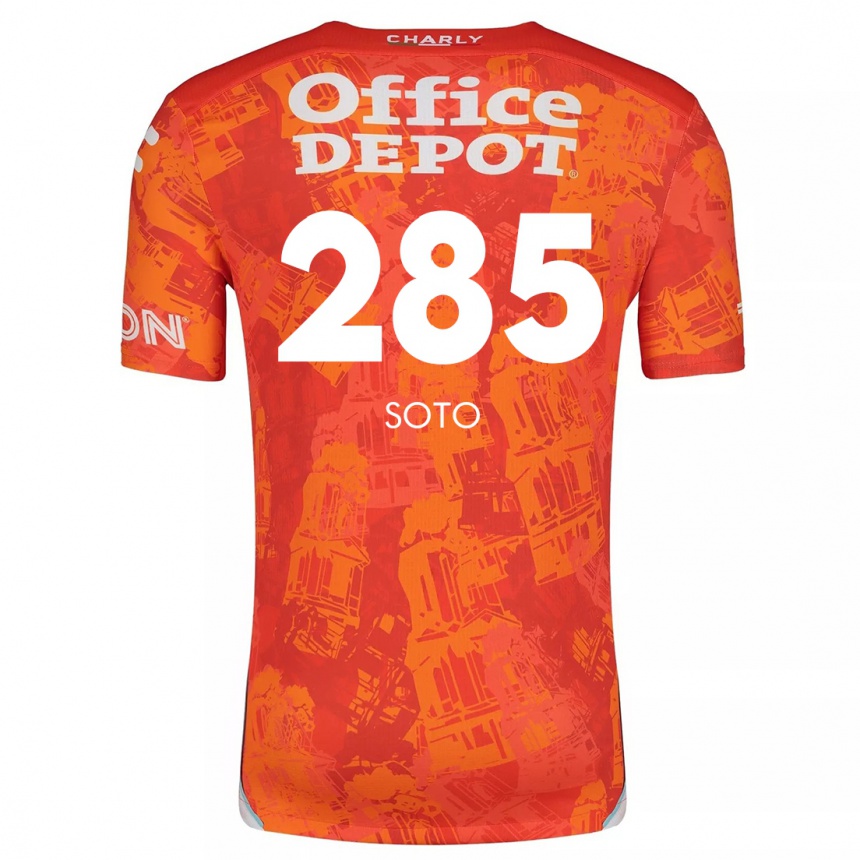 Niño Fútbol Camiseta Edwin Soto #285 Naranja Blanco 2ª Equipación 2024/25 México