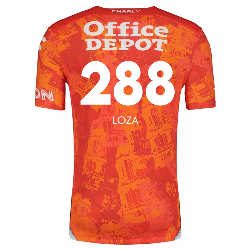 Niño Fútbol Camiseta Santino Loza #288 Naranja Blanco 2ª Equipación 2024/25 México