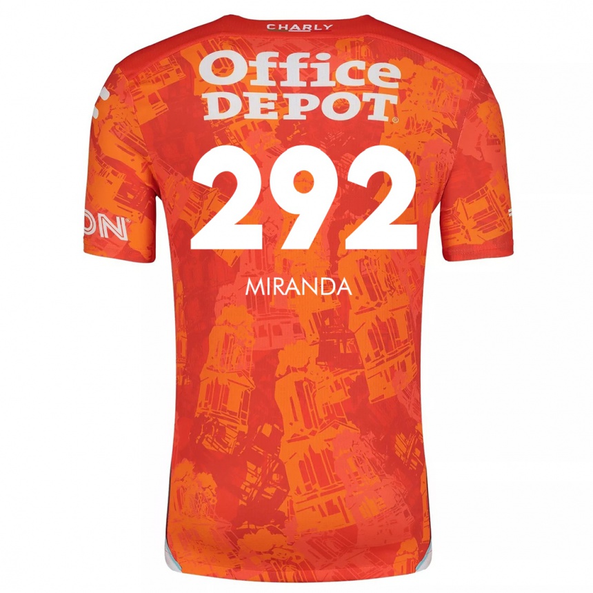 Niño Fútbol Camiseta Herbey Miranda #292 Naranja Blanco 2ª Equipación 2024/25 México