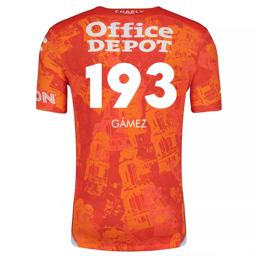 Niño Fútbol Camiseta Juan Gámez #193 Naranja Blanco 2ª Equipación 2024/25 México