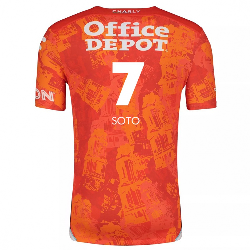 Niño Fútbol Camiseta Alice Soto #7 Naranja Blanco 2ª Equipación 2024/25 México