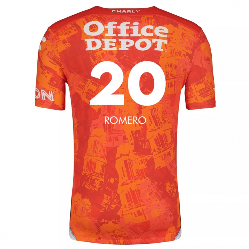 Niño Fútbol Camiseta Tamara Romero #20 Naranja Blanco 2ª Equipación 2024/25 México