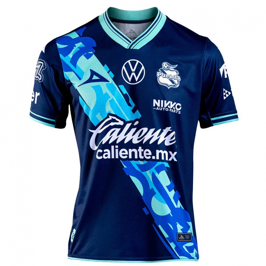 Niño Fútbol Camiseta Su Nombre #0 Azul Marino 2ª Equipación 2024/25 México