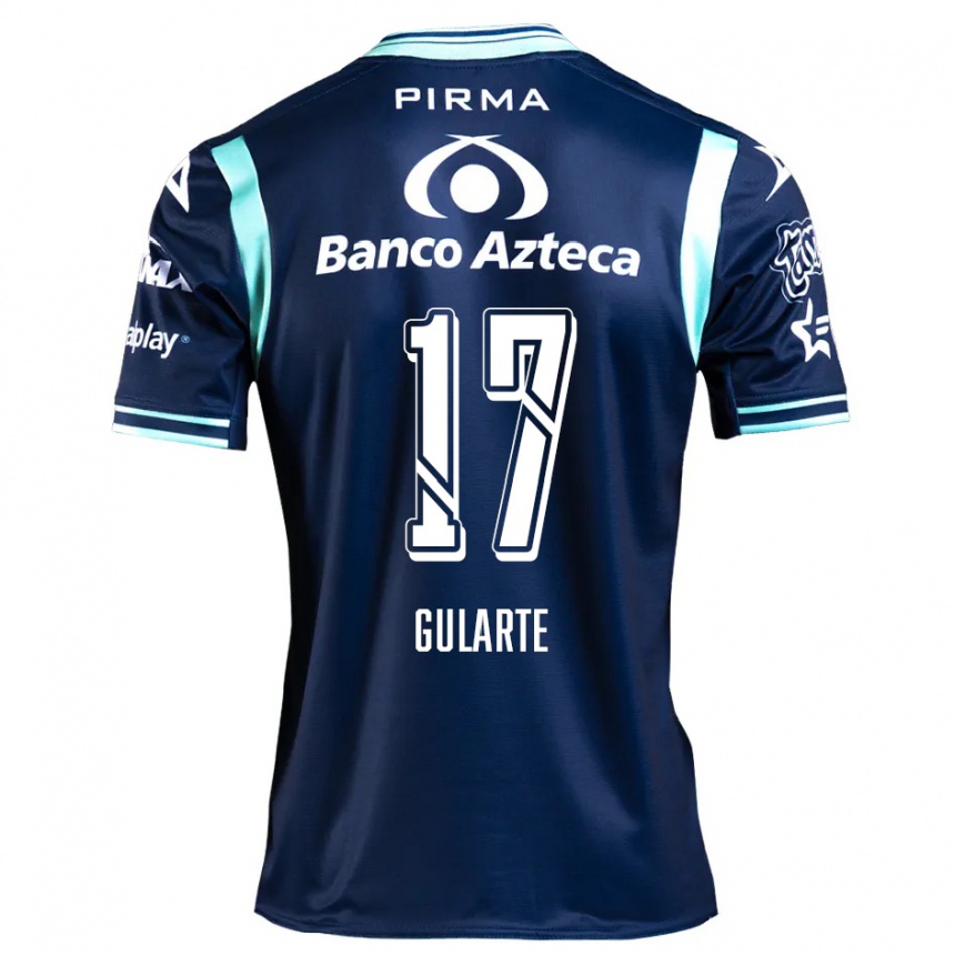 Niño Fútbol Camiseta Emanuel Gularte #17 Azul Marino 2ª Equipación 2024/25 México