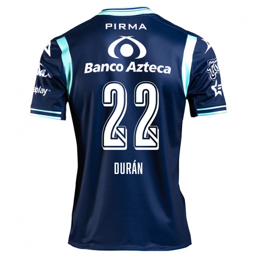 Niño Fútbol Camiseta Rafael Durán #22 Azul Marino 2ª Equipación 2024/25 México