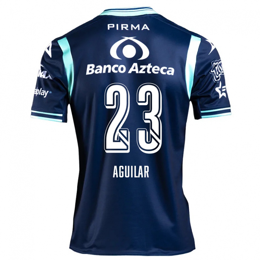 Niño Fútbol Camiseta Daniel Aguilar #23 Azul Marino 2ª Equipación 2024/25 México