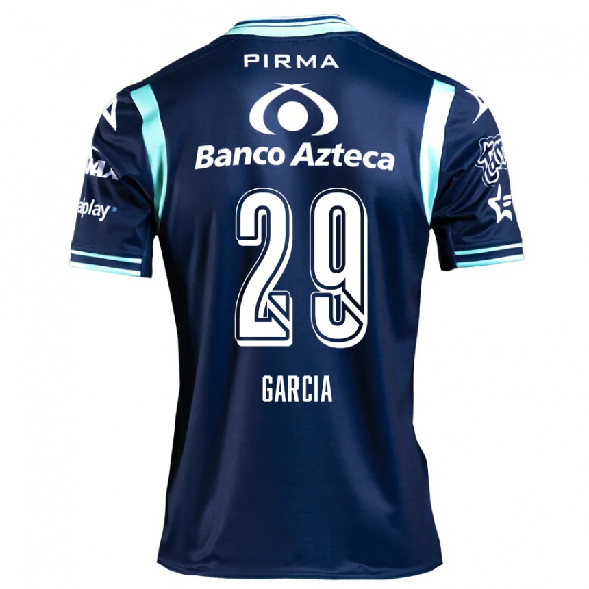 Niño Fútbol Camiseta Emiliano García #29 Azul Marino 2ª Equipación 2024/25 México