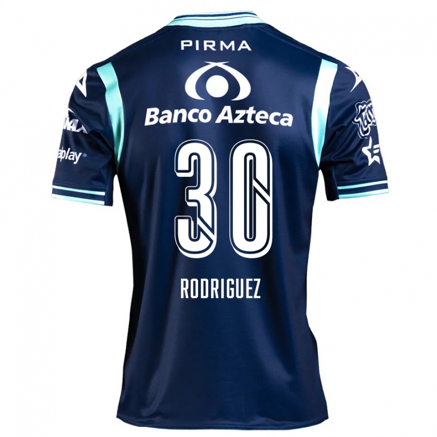 Niño Fútbol Camiseta Jesús Rodríguez #30 Azul Marino 2ª Equipación 2024/25 México