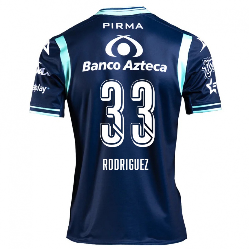 Niño Fútbol Camiseta Jorge Rodríguez #33 Azul Marino 2ª Equipación 2024/25 México