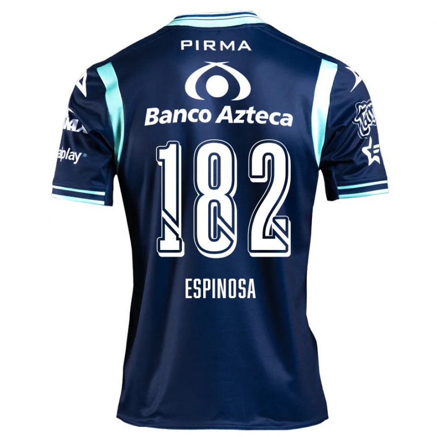 Niño Fútbol Camiseta Daniel Espinosa #182 Azul Marino 2ª Equipación 2024/25 México