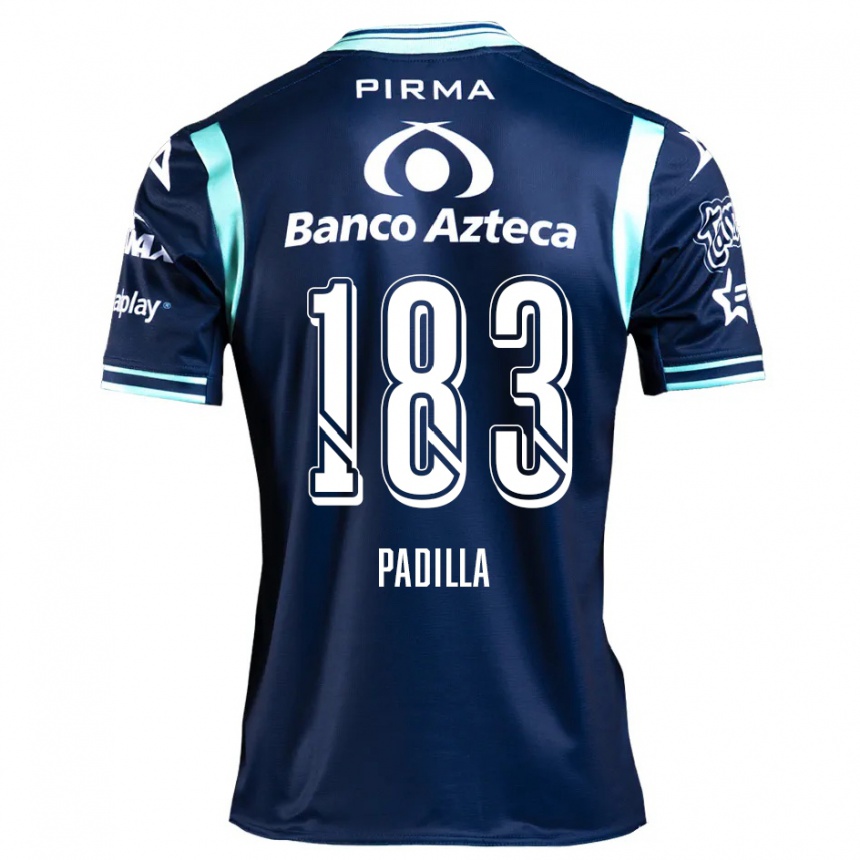 Niño Fútbol Camiseta Donovan Padilla #183 Azul Marino 2ª Equipación 2024/25 México