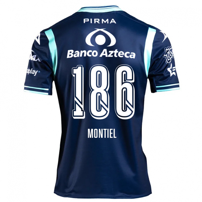 Niño Fútbol Camiseta Santiago Montiel #186 Azul Marino 2ª Equipación 2024/25 México