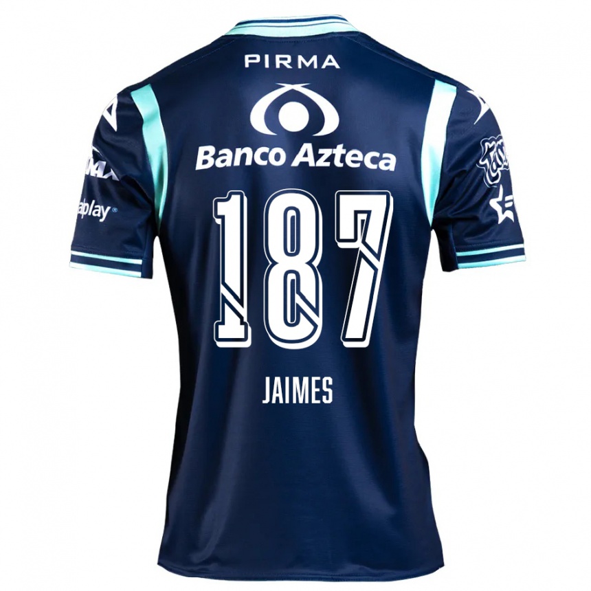 Niño Fútbol Camiseta Tristhan Jaimes #187 Azul Marino 2ª Equipación 2024/25 México