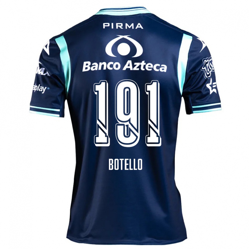 Niño Fútbol Camiseta Octavio Botello #191 Azul Marino 2ª Equipación 2024/25 México