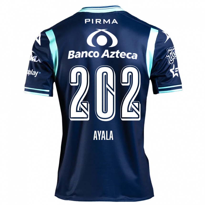 Niño Fútbol Camiseta Diego Ayala #202 Azul Marino 2ª Equipación 2024/25 México