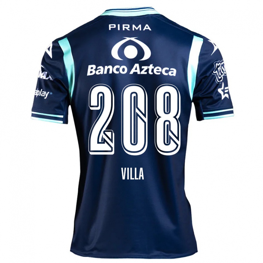 Niño Fútbol Camiseta Patrick Villa #208 Azul Marino 2ª Equipación 2024/25 México