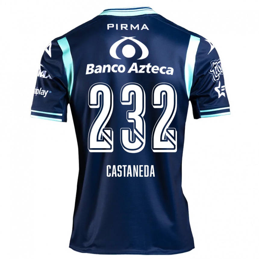 Niño Fútbol Camiseta Ángel Castañeda #232 Azul Marino 2ª Equipación 2024/25 México