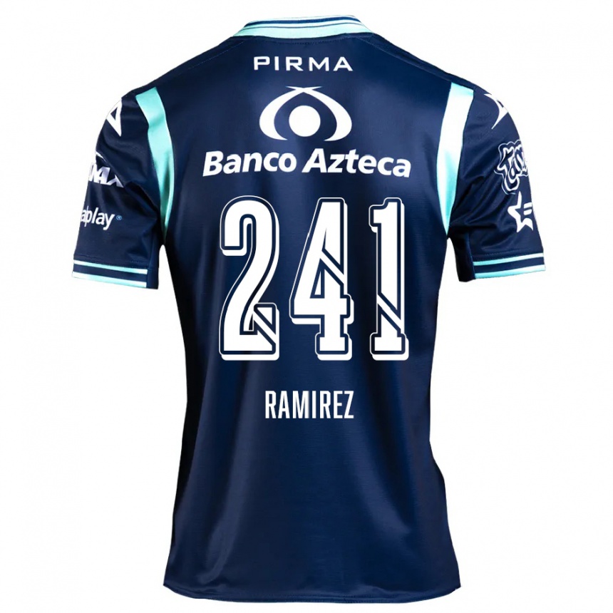 Niño Fútbol Camiseta Eduardo Ramírez #241 Azul Marino 2ª Equipación 2024/25 México