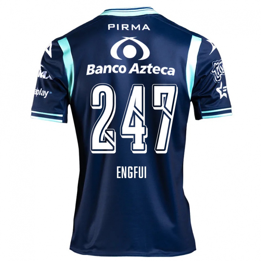 Niño Fútbol Camiseta Emilio Engfui #247 Azul Marino 2ª Equipación 2024/25 México