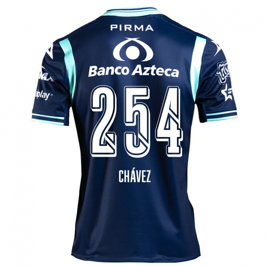 Niño Fútbol Camiseta José Chávez #254 Azul Marino 2ª Equipación 2024/25 México