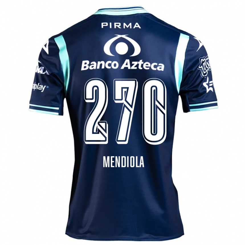 Niño Fútbol Camiseta Carlos Mendiola #270 Azul Marino 2ª Equipación 2024/25 México