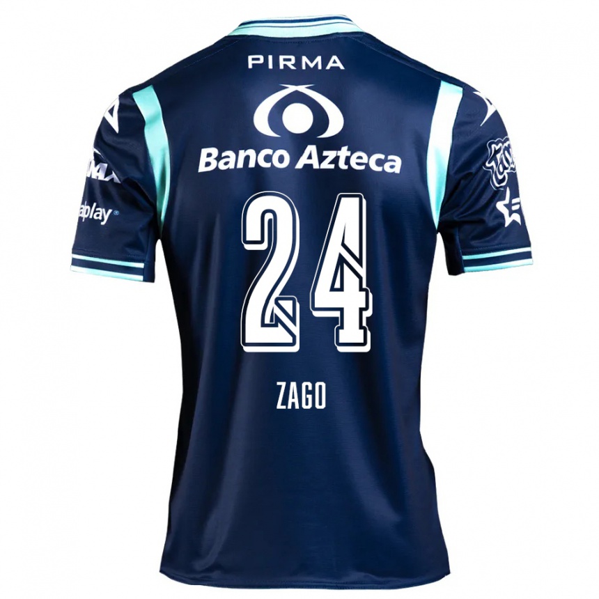 Niño Fútbol Camiseta Diego Zago #24 Azul Marino 2ª Equipación 2024/25 México