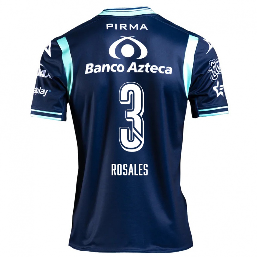 Niño Fútbol Camiseta Fátima Rosales #3 Azul Marino 2ª Equipación 2024/25 México