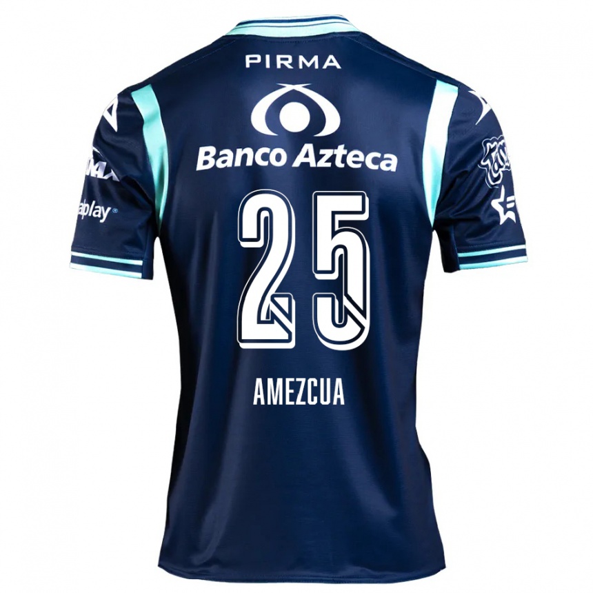 Niño Fútbol Camiseta Mariana Amezcua #25 Azul Marino 2ª Equipación 2024/25 México