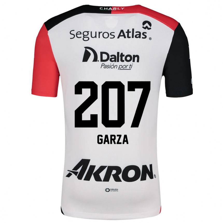 Niño Fútbol Camiseta Rodolfo Garza #207 Blanco Rojo Negro 2ª Equipación 2024/25 México