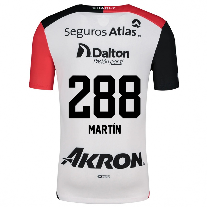 Niño Fútbol Camiseta José Martín #288 Blanco Rojo Negro 2ª Equipación 2024/25 México