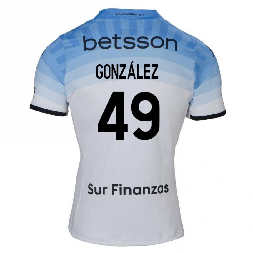 Niño Fútbol Camiseta David González #49 Blanco Azul Negro 2ª Equipación 2024/25 México