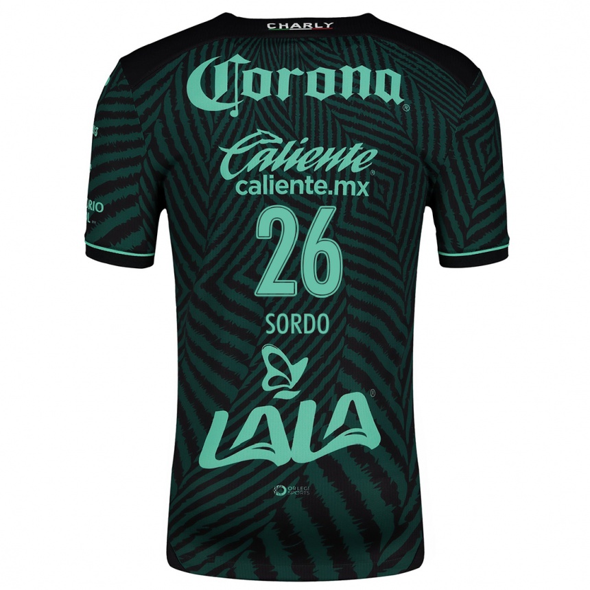 Niño Fútbol Camiseta Ramiro Sordo #26 Verde Negro 2ª Equipación 2024/25 México