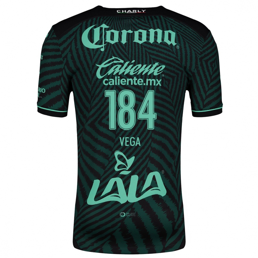 Niño Fútbol Camiseta Luis Vega #184 Verde Negro 2ª Equipación 2024/25 México