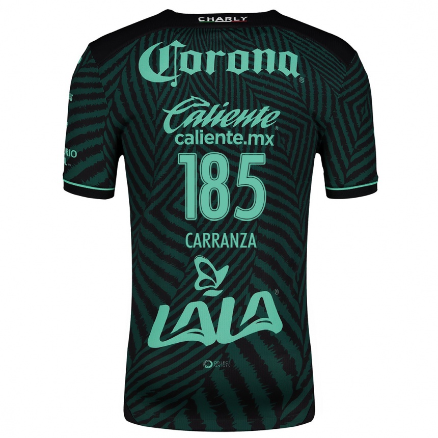 Niño Fútbol Camiseta Héctor Carranza #185 Verde Negro 2ª Equipación 2024/25 México